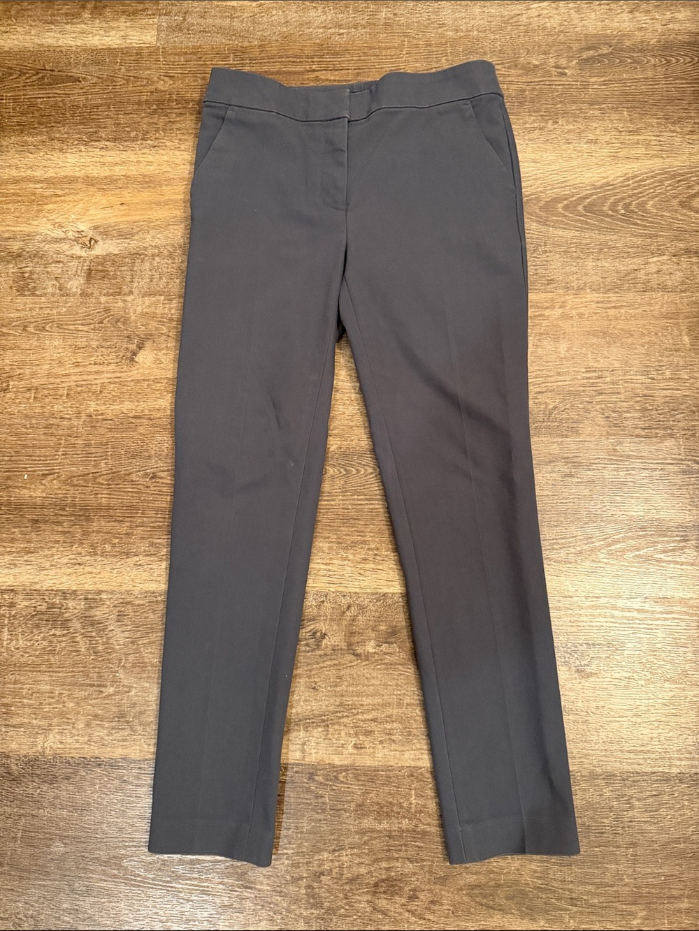 LOFT Slim Ankle Pants in Charcoal Gray